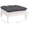 vidaXL Garden Lounge Set White, Anthracite