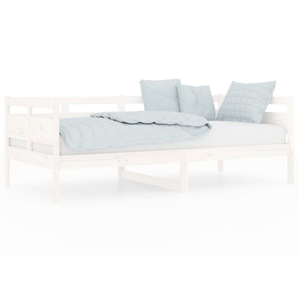 vidaXL Day Bed White Solid pine wood, plywood Single