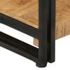 vidaXL Bookcase Natural Mango Wood and Black Iron