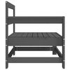 vidaXL Garden Corner Sofa Grey Solid pine wood Standard Modular