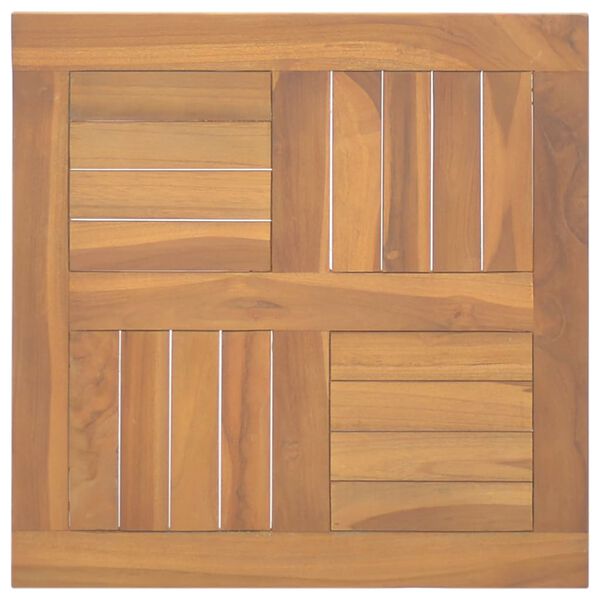 vidaXL Table Top Teak Solid Teak Wood 19.7 x 19.7 in Durable Table Top