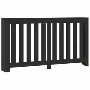 vidaXL Radiator Cover Black 58.7x7.9x32.3" Engineered Wood