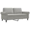 vidaXL 2-seater Sofa Light Grey Velvet (100% polyester), metal, textilene