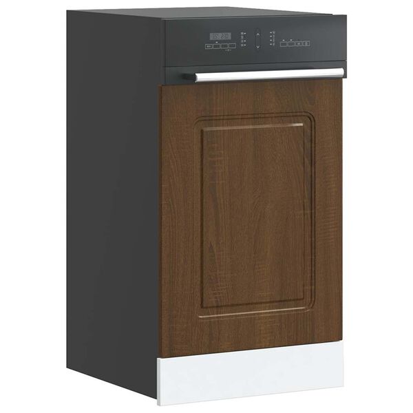 vidaXL Dishwasher Panel Brown Oak Engineered Wood 17.7x0.6x26.4 in