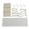vidaXL Shoe Rack Set of 2 White Plastic with metal struts Compact