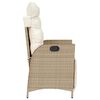 vidaXL Reclining Garden Chair Beige