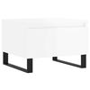 vidaXL Coffee Table Set of 2 High Gloss White Engineered Wood, Metal