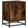 vidaXL Bedside Cabinet Smoked oak Engineered wood, Metal Small