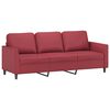 vidaXL Sofa Set Wine Red Faux leather, metal, textilene, plywood Durable