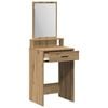 vidaXL Dressing Table with Drawer Artisan Oak 19.69 x 16.14 x 55.12 in