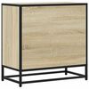 vidaXL Bedside Cabinet Sonoma oak Engineered wood, Metal Medium