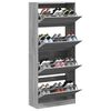 vidaXL Shoe Cabinet Gray Sonoma Engineered wood 31.5 x 13.4 x 73.8 in