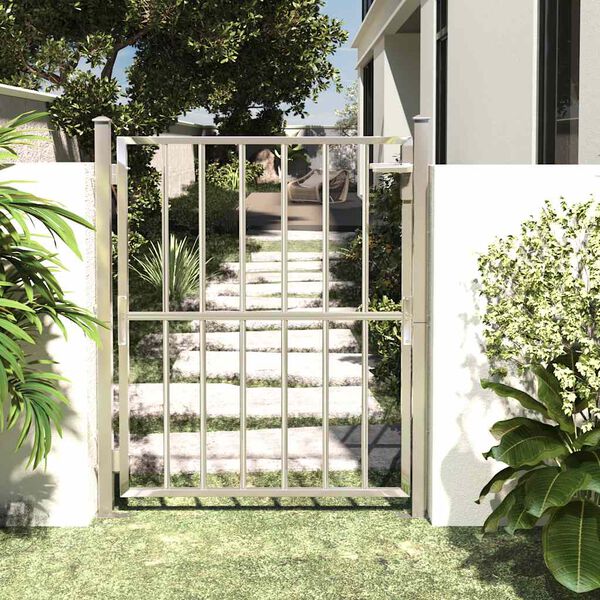 vidaXL Garden Gate 39.4" x 47.2" Stainless Steel
