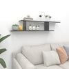 vidaXL Wall Shelf High gloss grey Engineered wood