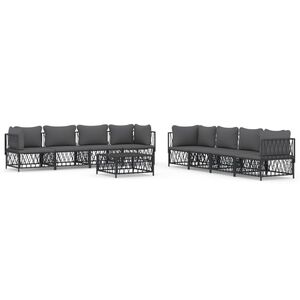 vidaXL Garden Lounge Set Anthracite Woven fabric Large Modular