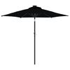 vidaXL Garden Parasol Black Polyester, Steel Large Tiltable