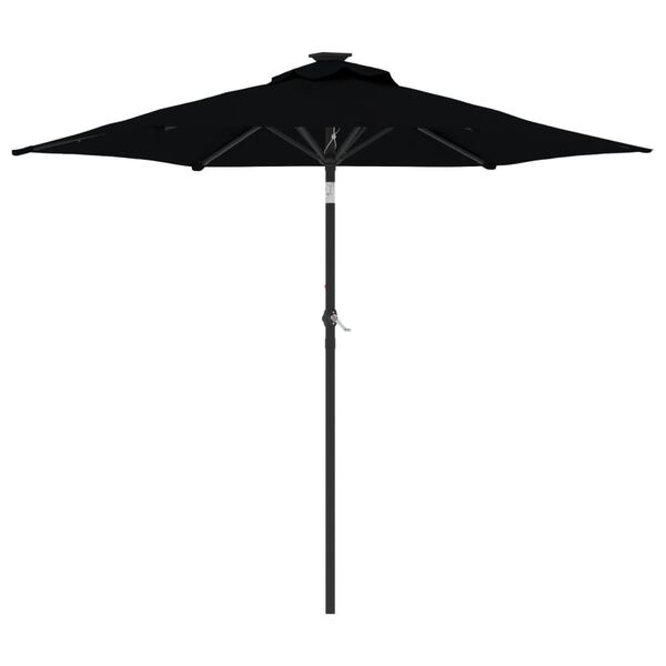 vidaXL Garden Parasol Black Polyester, Steel Large Tiltable