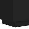 vidaXL Bedside Cabinet Black Engineered wood Medium Modern