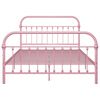 vidaXL Bed Frame Pink Metal Full Durable Bed Frame Rectangular