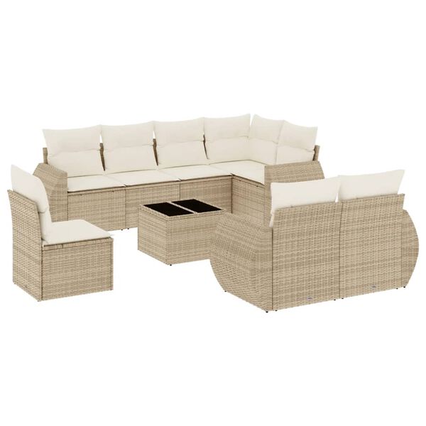 vidaXL Garden Sofa Set Beige