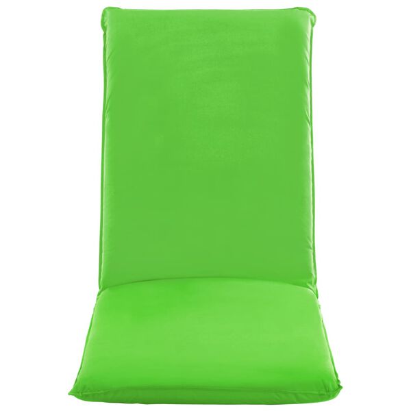 vidaXL Sunlounger Green Oxford Fabric Full Length Foldable Waterproof