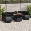 vidaXL Garden Sofa Set Black