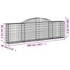 vidaXL Gabion Basket Set of 11 Silver Galvanized Iron Extra Long