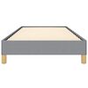 vidaXL Bed Frame Light Gray Polyester, Plywood, Engineered Wood Twin