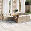 vidaXL Garden Sofa Set Beige
