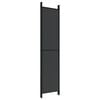 vidaXL 5-Panel Room Divider Black 98.4"x86.6" Fabric