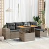 vidaXL Garden Sofa Set Light grey, Dark grey PE rattan Large Modular