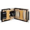 vidaXL Foldable Massage Table 4 Zones Wood Black and White