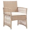 vidaXL Garden Lounge Set Beige, Cream White