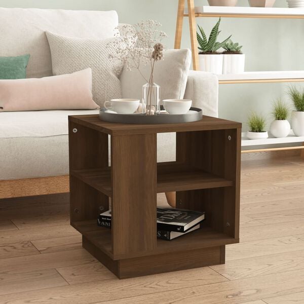 vidaXL Coffee Table Brown Oak Engineered Wood Small Coffee Table
