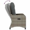 vidaXL Recliner Chair Gray 56 x 66 x 95cm poly rattan