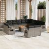 vidaXL Garden Sofa Set Gray, Dark Gray