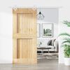 vidaXL Sliding Door with Hardware Set 35.4x82.7" Solid Wood Pine