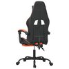 vidaXL Gaming Chair with Footrest Black and Orange Faux Leather