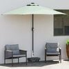 vidaXL Parasol Base Black 17.72 x 9.84 x 17.72 in Granite