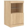 vidaXL Sideboard Sonoma oak Engineered wood, glass Compact Sideboard
