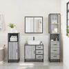 vidaXL Bathroom Furniture Set Grey Sonoma Engineered wood with a metal frame