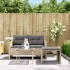 vidaXL Garden Sofa Set Light Grey PE Rattan Medium Modular