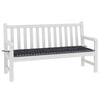 vidaXL Patio Bench Cushion Black Check Pattern 59.1x19.7x1.6" Oxford Fabric