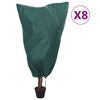 vidaXL Plant Fleece Covers with Drawstring 8 pcs 0.77 oz/ft²  2.6x3.9'