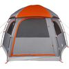 vidaXL Family Tent Igloo 6-Person Grey and Orange Waterproof