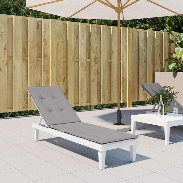 vidaXL Deck Chair Cushion Grey Oxford fabric (100% polyester)