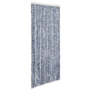 vidaXL Insect Curtain Blue and White 35.4x78.7" Chenille