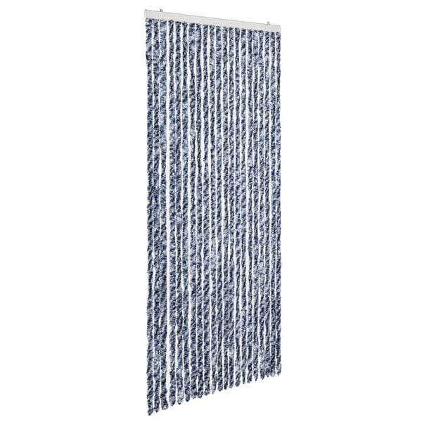 vidaXL Insect Curtain Blue and White 35.4x78.7" Chenille