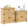 vidaXL Bathroom Furniture Set Honey wax finish