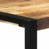 vidaXL Bar Table Rough Mango Wood, Black Solid Rough Mango Wood, Iron